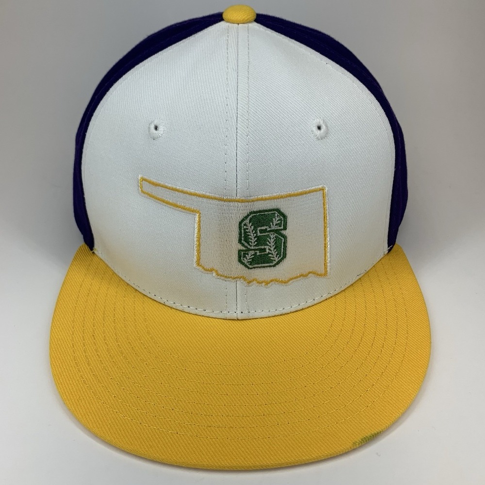 S Oklahoma Team Baseball Cap Decky Snapback OSFM Hat Purple White Gold Green